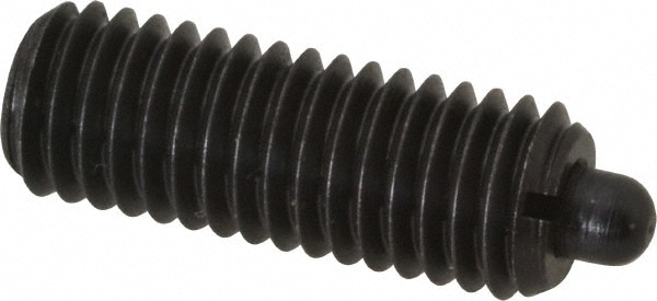 Threaded Spring Plunger: M8 x 1.25, 0.866" Thread Length, 0.138" Dia, 0.118" Projection