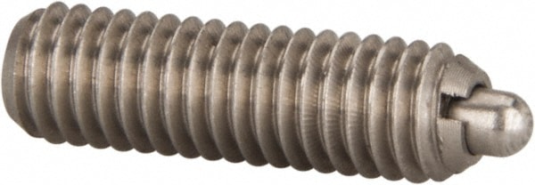 Threaded Spring Plunger: M6 x 1, 0.787" Thread Length, 0.106" Dia, 0.098" Projection