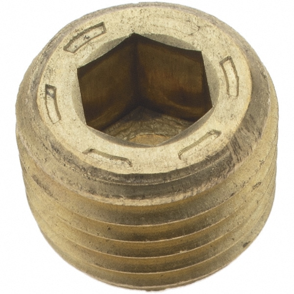 Holo-Krome 11104 1/4-18, 13/32" OAL, Brass Socket Pressure Plug Image