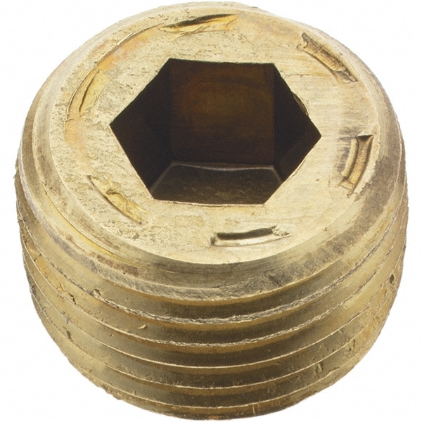 Holo-Krome 11108 1/2-14, 17/32" OAL, Brass Socket Pressure Plug Image