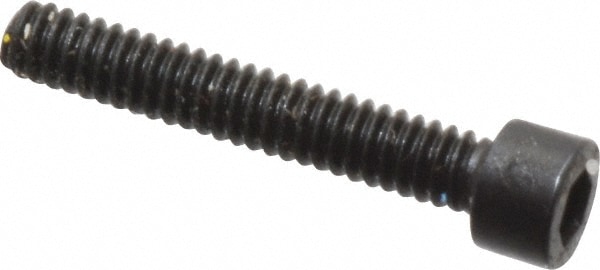 Holo-Krome 73008 Hex Head Cap Screw: #0-80 x 3/8", Alloy Steel, Black Oxide Finish Image