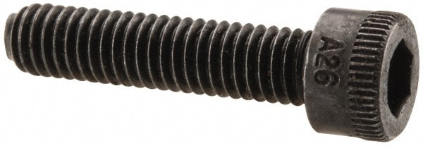 Holo-Krome 73032 Hex Head Cap Screw: #8-36 x 3/4", Alloy Steel, Black Oxide Finish Image