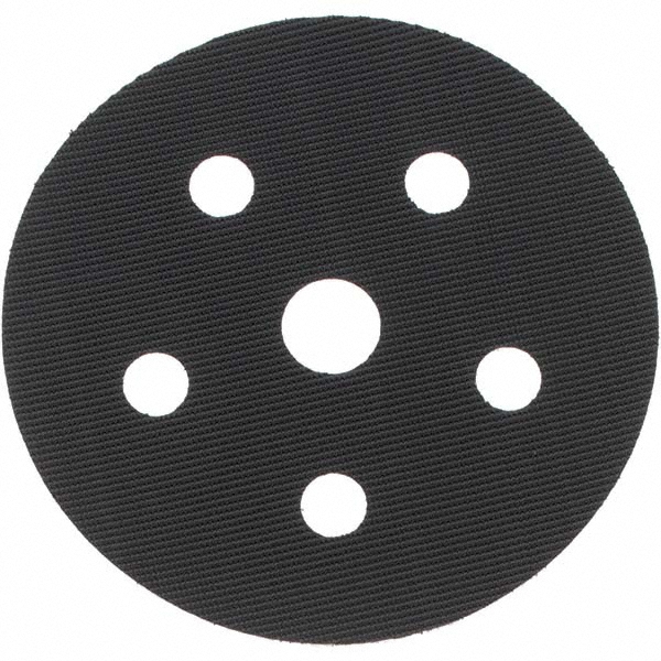 5" Dia, Round, Hook & Loop Face, Conversion Backing Pad - Random Orbital Sander Compatible, Adhesive/PSA Back, Vacuum Pad