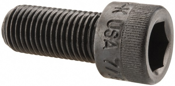 Holo-Krome 73122 Hex Head Cap Screw: 7/16-20 x 1", Alloy Steel, Black Oxide Finish Image