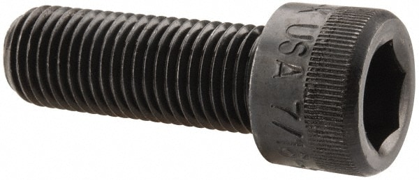 Holo-Krome 73124 Hex Head Cap Screw: 7/16-20 x 1-1/4", Alloy Steel, Black Oxide Finish Image