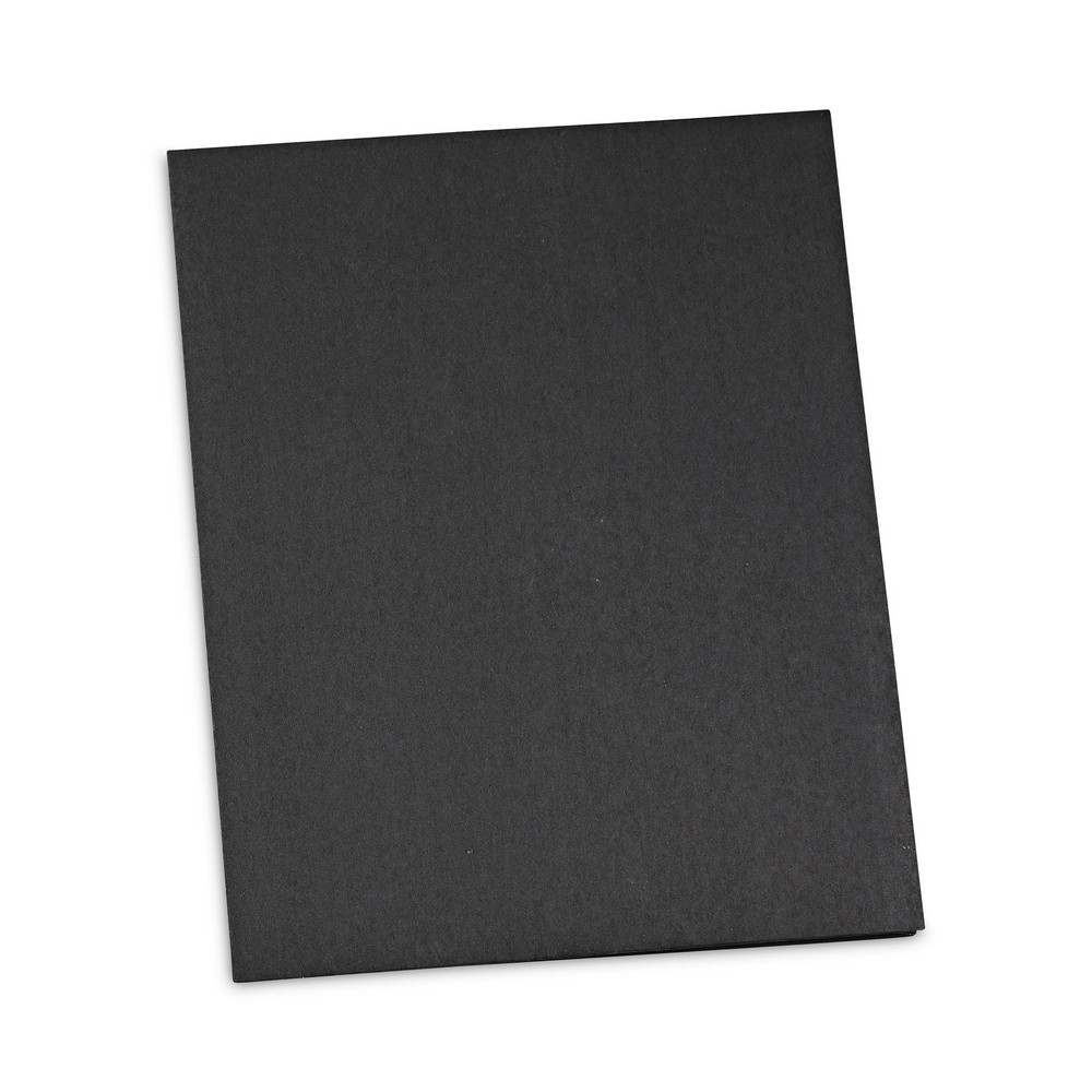 Pack of (25), 11" Long x 8-1/2" Wide, Leatherette Two-Pocket Portfolios - Black