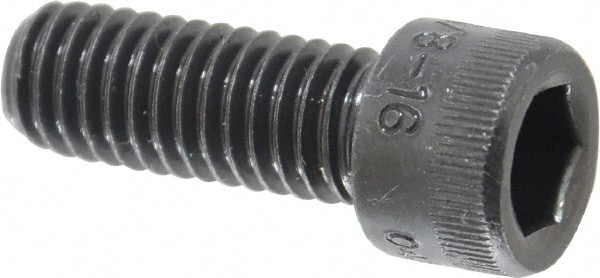 Holo-Krome 72158 Hex Head Cap Screw: 3/8-16 x 1", Alloy Steel, Black Oxide Finish Image