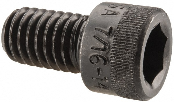 Holo-Krome 72190 Hex Head Cap Screw: 7/16-14 x 3/4", Alloy Steel, Black Oxide Finish Image