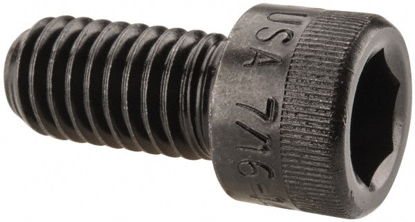 Holo-Krome 72192 Hex Head Cap Screw: 7/16-14 x 7/8", Alloy Steel, Black Oxide Finish Image