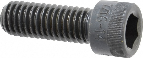 Holo-Krome 72196 Hex Head Cap Screw: 7/16-14 x 1-1/4", Alloy Steel, Black Oxide Finish Image