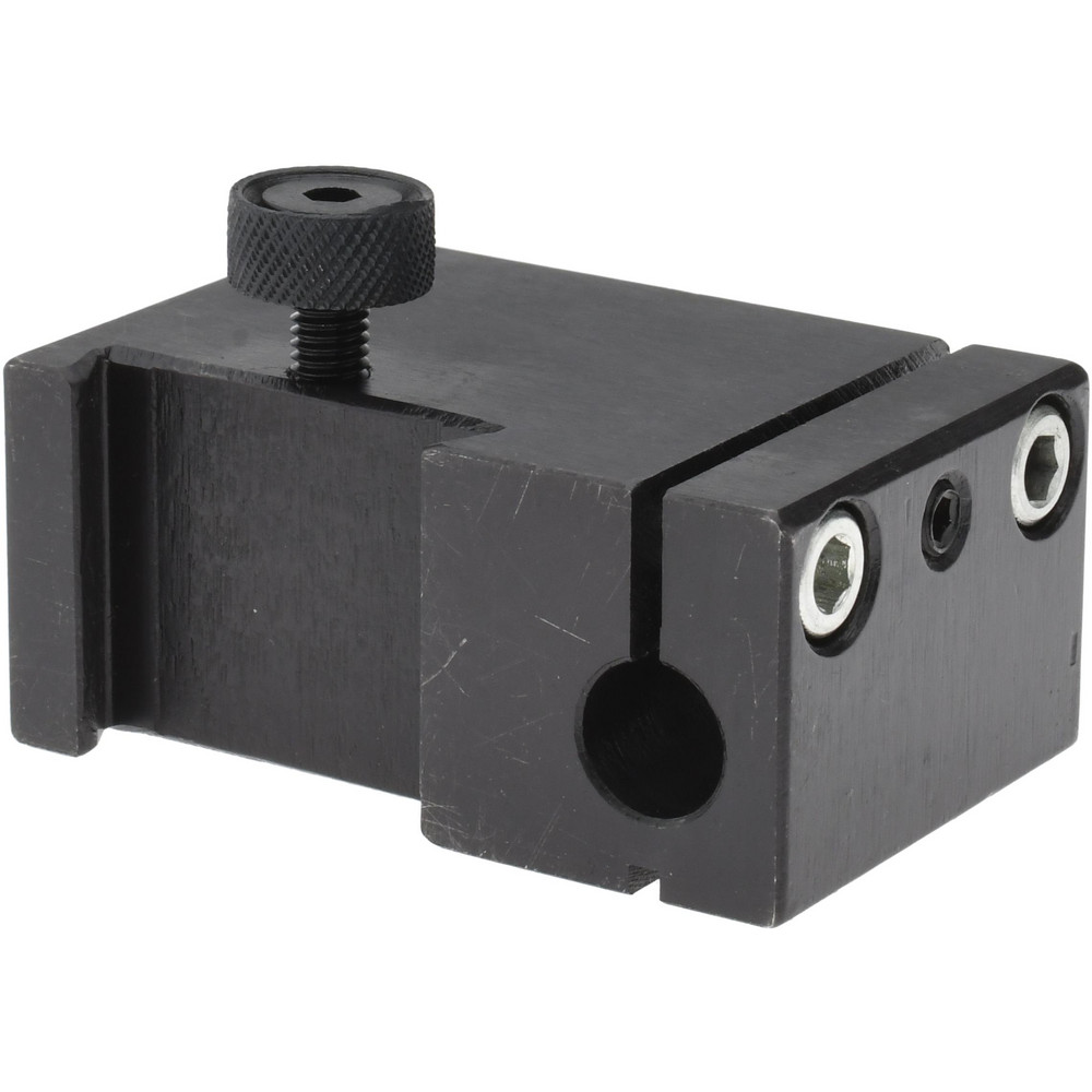 Lathe Tool Post Holder: #4, Boring Bar - 5 to 8" Lathe Swing, 1" OAH, 2-1/4" OAL, 3/8" Max Tool Bit