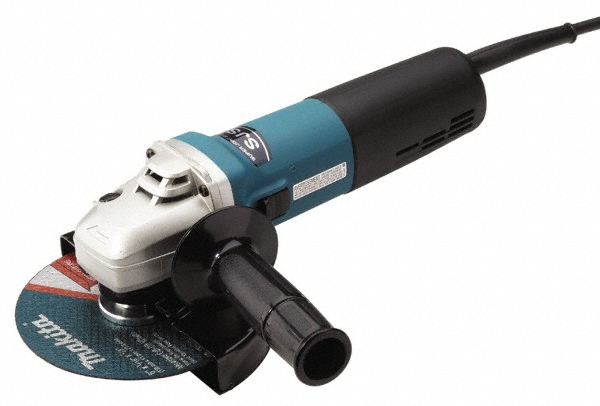 Corded Angle Grinder: 6" Wheel Dia, 4,000 to 9,000 RPM, 5/8-11 Spindle - 12A, 120V, Slide Switch