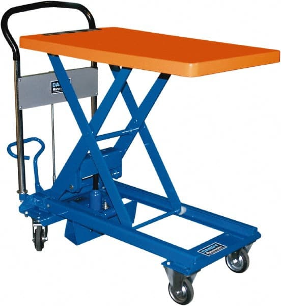 Mobile Air Lift Table: 550 lb Capacity, 9-1/2" Lift Height, 19-3/4 x 31-1/2" Platform