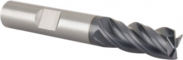 SGS 36530 Square End Mill: 3/8 Dia, 7/8 LOC, 3/8 Shank Dia, 2-1/2 OAL, 4 Flutes, Solid Carbide Image