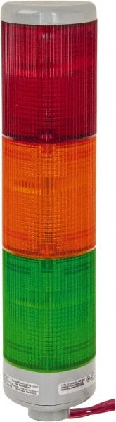 Edwards Signaling 102SIN-RGA-G1 Incandescent Lamp, Amber, Green, Red, Steady, Preassembled Stackable Tower Light Module Unit 
