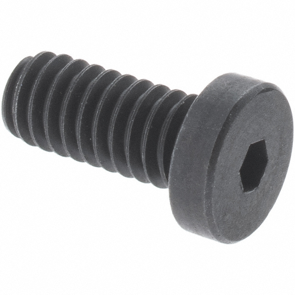 Low Hex Socket Cap Screw: M10x1.5, 20.00 mm Length Under Head, Alloy Steel, Black Oxide Finish - Fully Threaded, 7.00 mm Hex, SIP 147