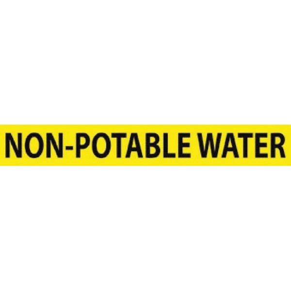 AccuformNMC Pipe Marker with NonPotable Water Legend and No Graphic