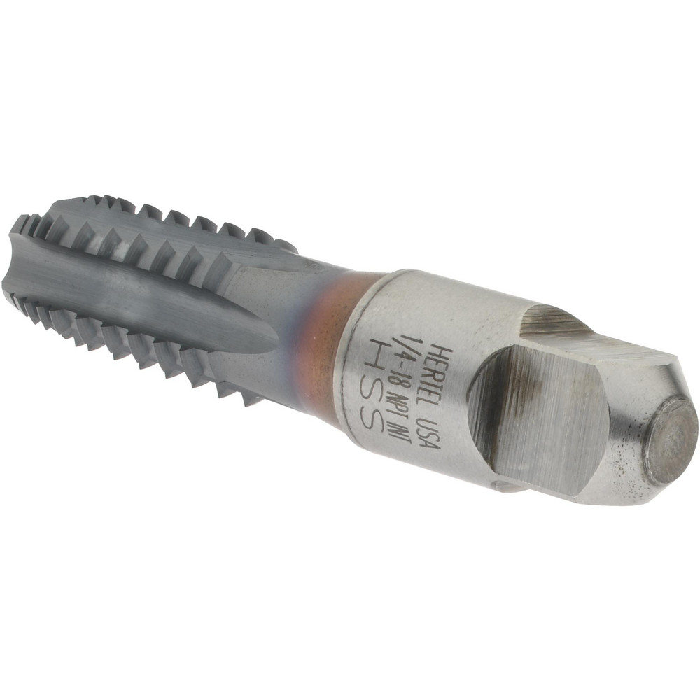 Hertel 1/418 NPT, 5 Flutes, TiCN Coated, High Speed Steel