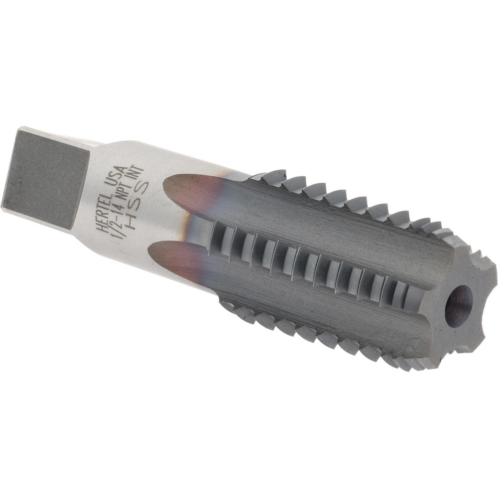 1/2-14 NPT, 5 Flutes, TiCN Coated, High Speed Steel, Interrupted Thread Pipe Tap