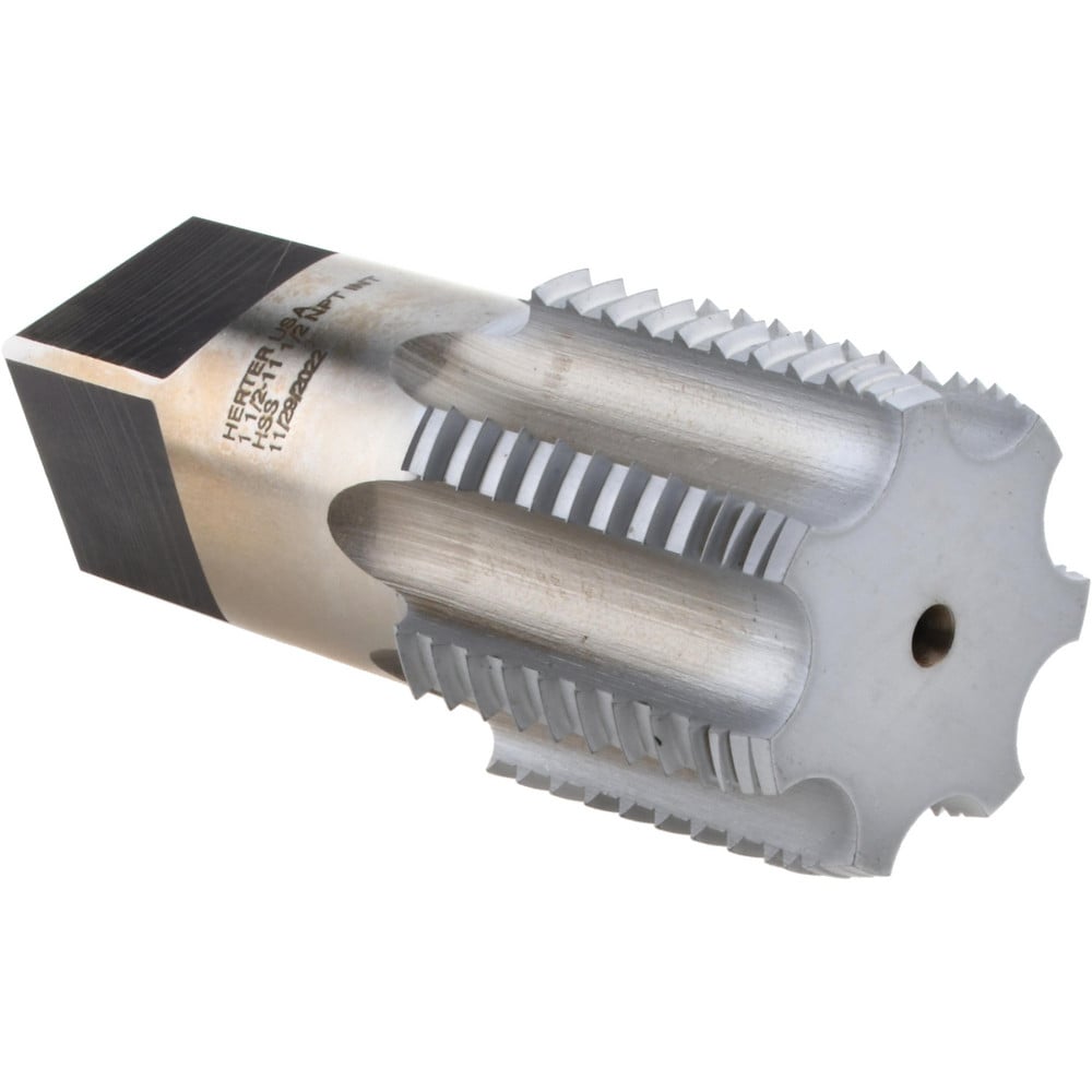 1-1/2 - 11-1/2 NPT, 7 Flutes, Chrome Plated, High Speed Steel, Interrupted Thread Pipe Tap