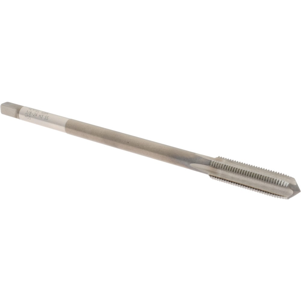 Hertel G837603 Extension Tap: 3/8-24, 4 Flutes, H3, Bright/Uncoated, High Speed Steel, Standard Hand Image