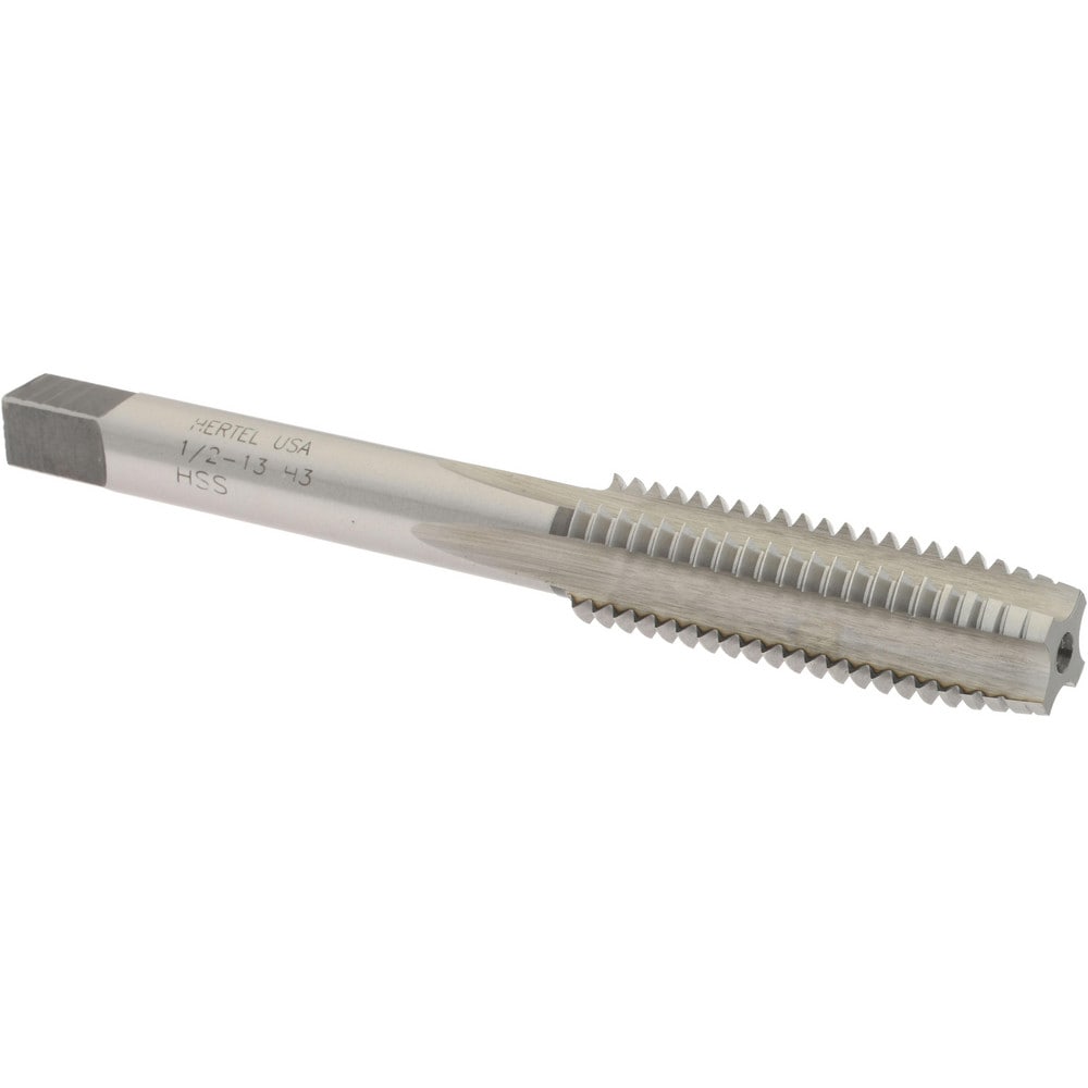 Hertel G837651 Extension Tap: 1/2-13, 4 Flutes, H3, Bright/Uncoated, High Speed Steel, Standard Hand Image