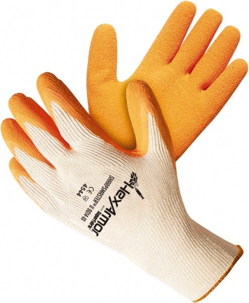 HexArmor. 9014-L (9) Cut & Puncture-Resistant Gloves: Size L, ANSI Cut A9, ANSI Puncture 5, Latex, Cotton 
