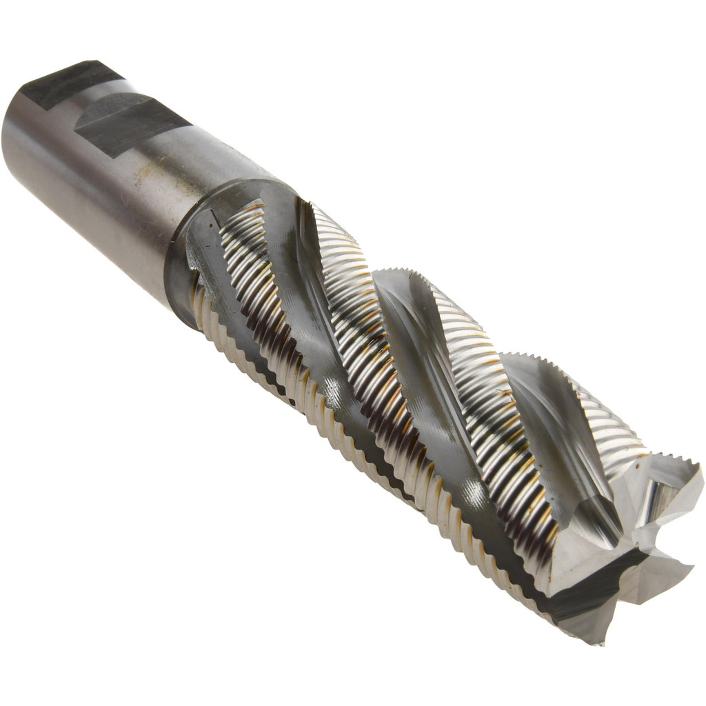 Accupro High Performance Milling Roughing End Mill: 1" Dia, Single End, Powdered Metal - 3" LOC, 5-1/2" OAL, 1" Shank Dia, 30 deg Helix