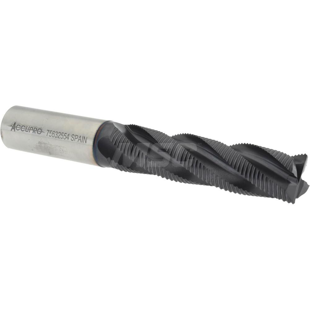 Accupro 35409 Corner Chamfer End Mill: 0.75" Dia, 3" LOC, 4 Flute, Powdered Metal Image