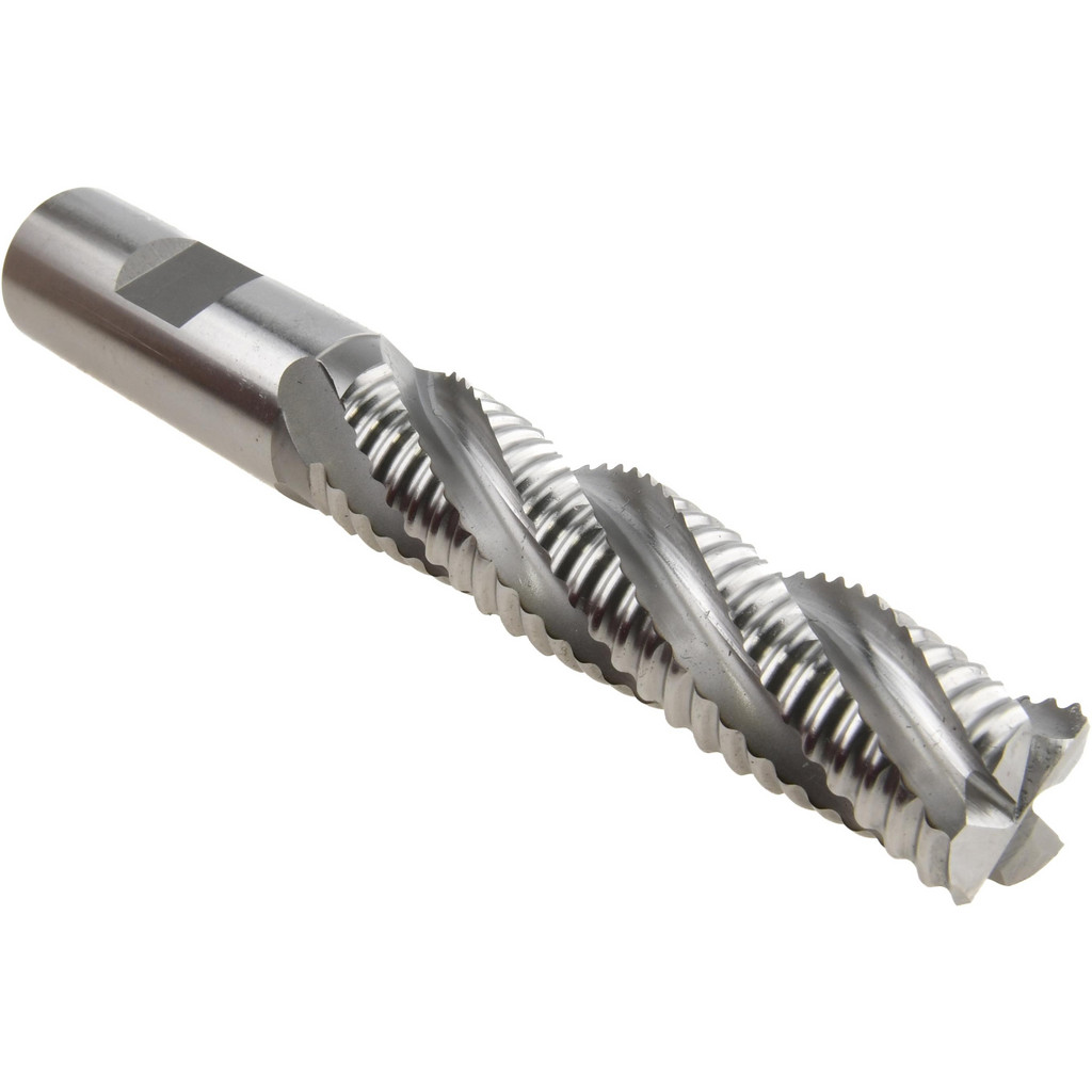 Accupro High Performance Milling Roughing End Mill: 3/4" Dia, Single End, Powdered Metal - 3" LOC, 5-1/4" OAL, 3/4" Shank Dia, 30 deg Helix