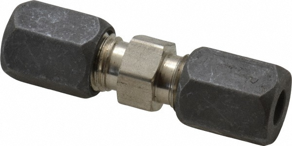 Made in USA F-4-U Compression Tube Union: 7/16-20" Thread, Compression x Compression Image