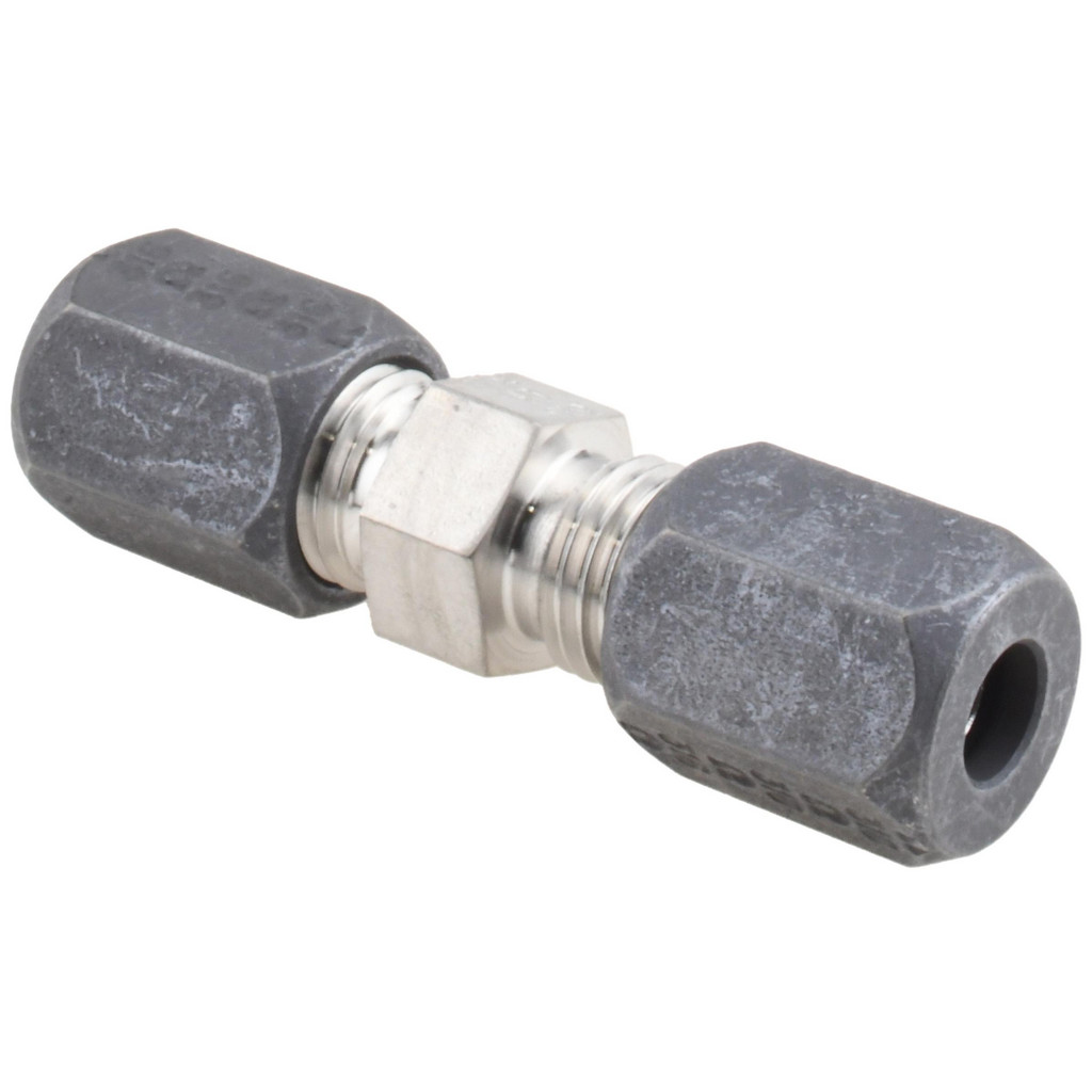 Made in USA F-4-U Compression Tube Union: 7/16-20" Thread, Compression x Compression Image