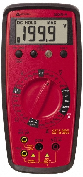 CAT II & CAT III, Average Responding Digital & Manual Ranging Multimeter: 600 VAC/VDC