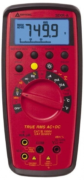 CAT III & CAT IV, Auto Ranging Digital Manual Ranging & True RMS Multimeter: 750 VAC, 1,000 VDC