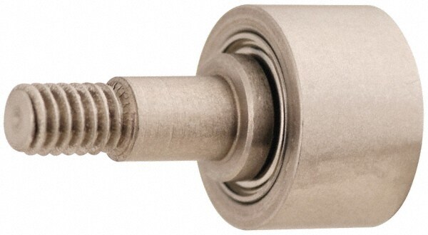 3/8" Roller Diam x 1/4" Width, 7/16" Stud Diam x 7/16" Length, Wide Flat Roller