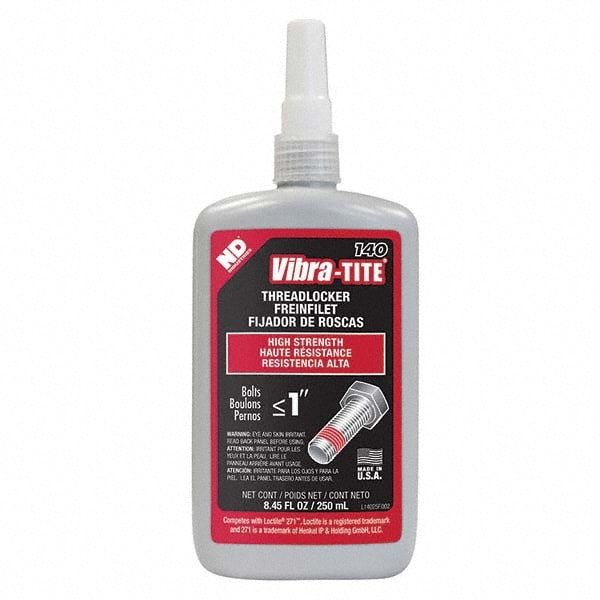 Vibra-Tite. 14025 Threadlocker: Red, Liquid, 250 mL, Bottle Image