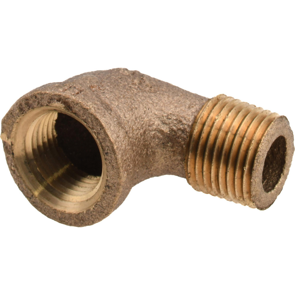 Brass Pipe 90 &deg; Street Elbow: 1/2" Fitting, Threaded, FNPT x MNPT, Class 125, Lead Free - 125 psi, Brass