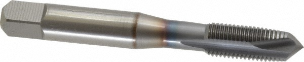 OSG 1105612308 Spiral Point Tap: 3/8-24, UNF, 3 Flutes, Plug, 3B, Powdered Metal, TiCN Finish Image