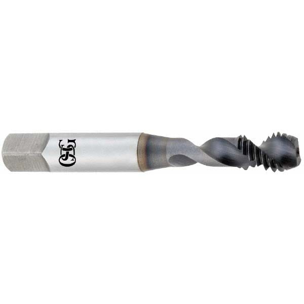 OSG 1305800208 Spiral Flute Tap: #8-32, UNC, 2 Flute, Modified Bottoming, 2B Class of Fit, Vanadium High Speed Steel, TICN Finish Image