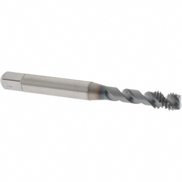 OSG 1315800408 Spiral Flute Tap: M6 x 1.00, Metric Coarse, 2 Flute, Modified Bottoming, 6H Class of Fit, Vanadium High Speed Steel, TICN Finish Image