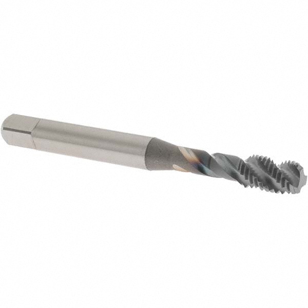 OSG 137308 Spiral Flute Tap: 1/4-28, UNF, 3 Flute, Bottoming, 3B Class of Fit, Vanadium High Speed Steel, TICN Finish Image