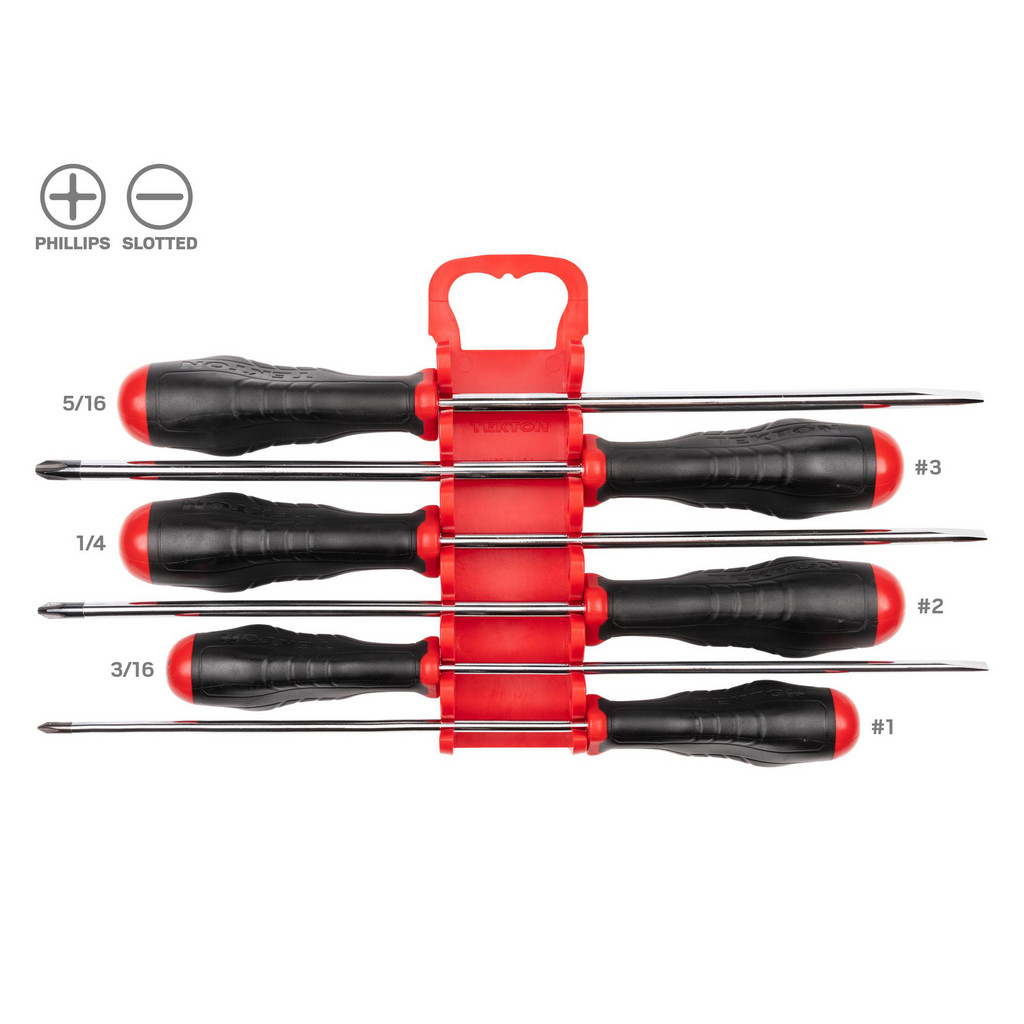 Tekton Phillips & Slotted Screwdriver Set: 6 Pc | Part #DRV43506