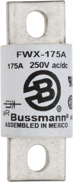 Cooper Bussmann FWX-175A Flush End Fast-Acting Fuse: 175 A, 3-1/8" OAL 