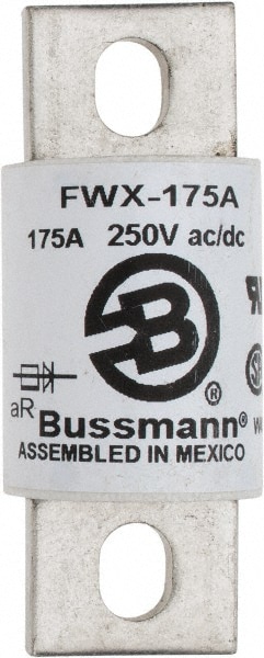 Cooper Bussmann FWX-175A Flush End Fast-Acting Fuse: 175 A, 3-1/8" OAL 