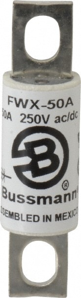 Cooper Bussmann FWX-50A Flush End Fast-Acting Fuse: 50 A, 3-3/16" OAL Image