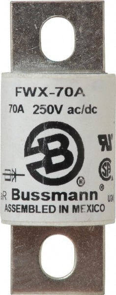 Cooper Bussmann FWX-70A Flush End Fast-Acting Fuse: 70 A 
