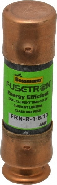 Cooper Bussmann FRN-R-1-8/10 Cartridge Time Delay Fuse: RK5, 1.8 A, 50.8 mm OAL, 14.3 mm Dia Image