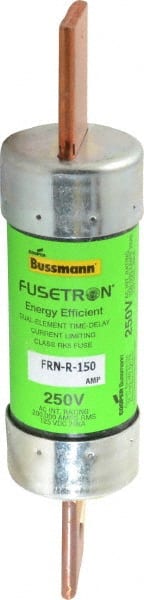 Cooper Bussmann FRN-R-150 Cartridge Time Delay Fuse: RK5, 150 A, 39.6 mm Dia 