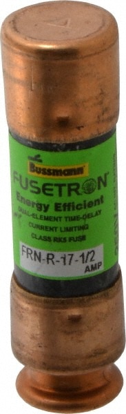 Cartridge Time Delay Fuse: RK5, 17.5 A, 50.8 mm OAL, 14.3 mm Dia
