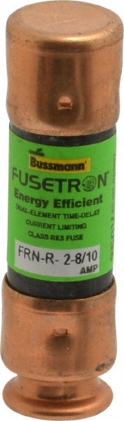 Cooper Bussmann FRN-R-2-8/10 Cartridge Time Delay Fuse: RK5, 2.8 A, 50.8 mm OAL, 14.3 mm Dia Image